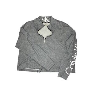 Calvin Klein Pullover Sweatshirt 1/4 Zip Athleisure Logo Sleeve‎ XL/XG